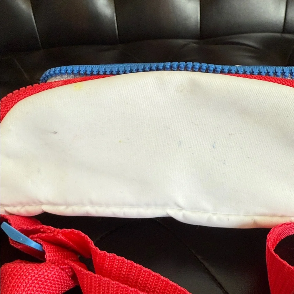 American Flag Fanny Pack with Red Strap